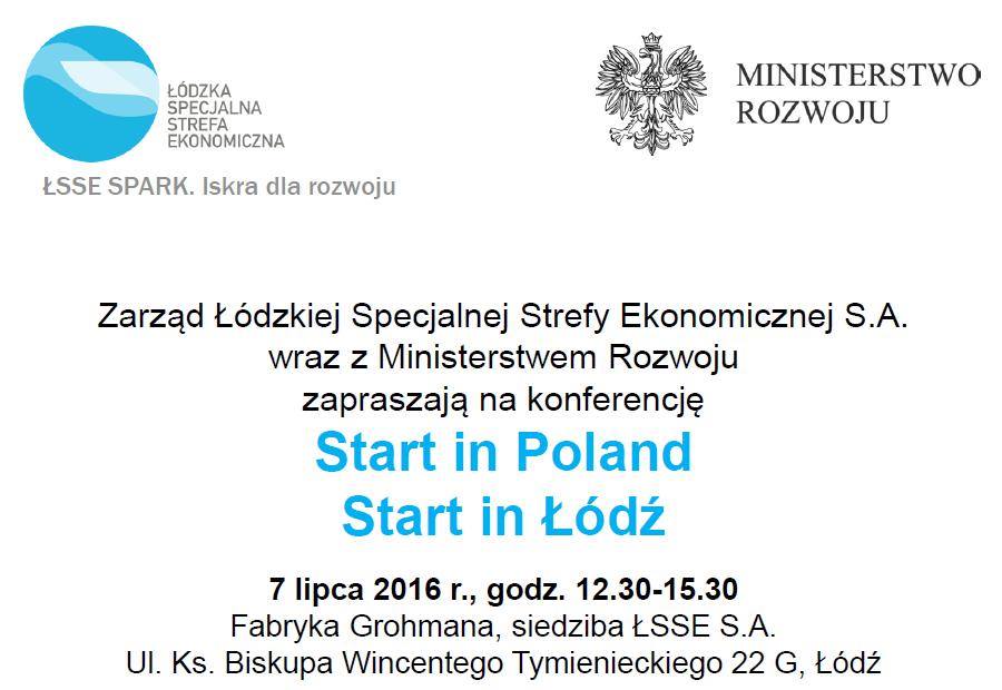 Konferencja „Start in Poland. Start in Łódź.”